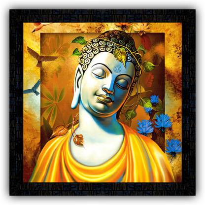 Poster N Frames framed poster of Buddha-17423 Digital Reprint 14 inch x 14 inch Painting