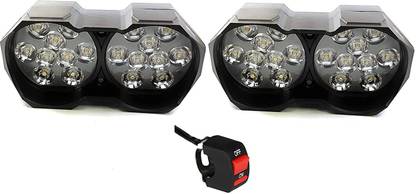 BOOSTY Double Fog Light for Cars and Bikes (Double Fog Light) Normal Mode Headlight Motorbike LED for Hero (12 V, 30 W)