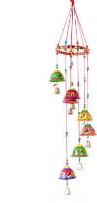 RVART Rajasthani latkan wind chime showpiece Paper Windchime