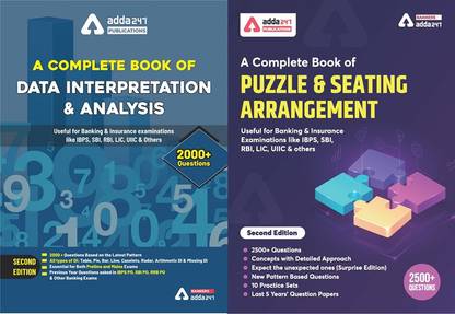 A Complete Book on Data Interpretation and Analysis, and A Complete Book for Seating Arrangement and Puzzles( A Combined Set of Two Books) Second Edition by Adda247