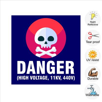 pilot18 DANGER ( HIGH VOLTAGE , 11KV , 440 V ) Emergency Sign