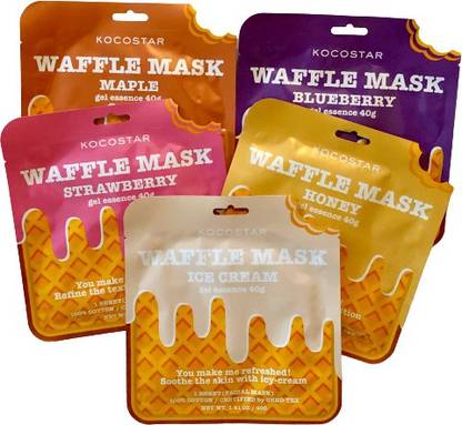 Kocostar Waffle Mask Strawberry, Blueberry, Maple, Ice Cream And Honey