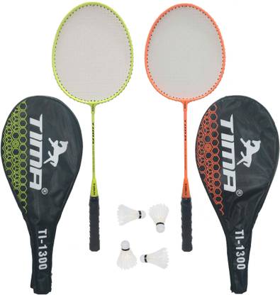 TIMA 2 Player Badminton Racquets Set Double Rackets Badminton Kit Badminton Kit