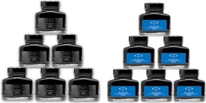 PARKER Quink Ink Bottle Black and Blue Ink Bottle