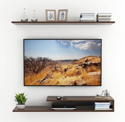 INDIAN DECOR SZY wooden wall set up box,LCD Entertainment Unit (Finish Color - brown) Wooden Wall Shelf