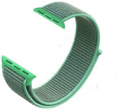 Big Wings Soft Lightweight Breathable Nylon Loop Sport Strap Band for App--le Watch Series 1 / 2 / 3 / 4 / 5 (Light Green, 42/44 mm, Nylon) Smart Watch Strap