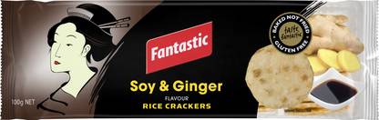 FANTASTIC Soy & Ginger Flavoured Rice Crackers (Pack of 2)