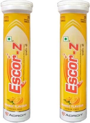 ESCOR-Z Saberry (Phyllanthus emblica L.extract) & Zinc Effervescent Tablets ( Pack of 2)