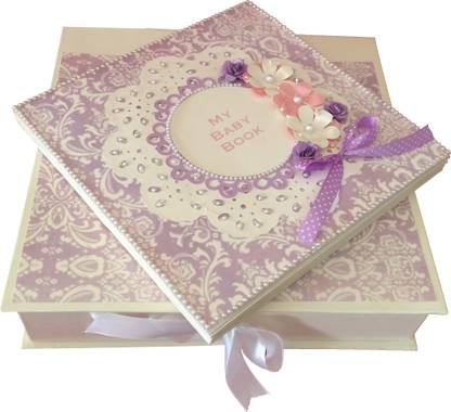 Crack of Dawn Crafts Baby Scrapbook Record Book/ Gift- 10 topics Keepsake