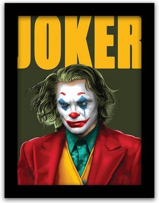 Joker Movie Poster with Frame - Joker Framed Posters for Home and Office Paper Print