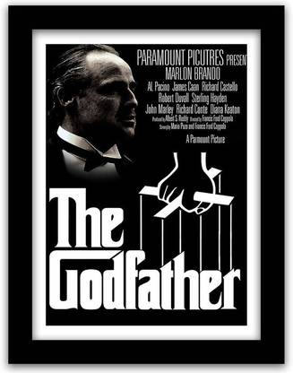 The Godfather Movie Poster with Frame - The God Father Framed Poster for Wall Paper Print