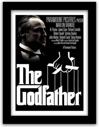 The Godfather Movie Poster with Frame - The God Father Framed Poster ...