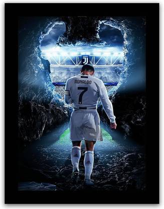Cristiano Ronaldo Framed Poster for Room - Cristiano Ronaldo Wall Poster with Frame Paper Print