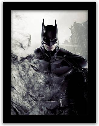 Batman Movie Poster with Frame - Batman Framed Poster for Room Paper Print