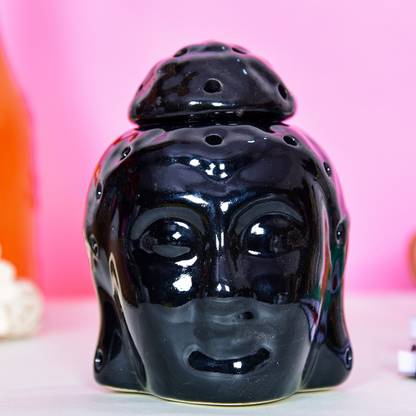 Flipkart Perfect Homes Citrus Diffuser Set Ceramic Buddha Shape electric Diffuser Black color with 10 ml Fragrance oil