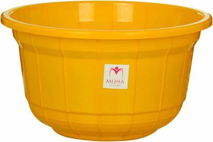 MIJHA INDIA Plastic 2 Pcs Cloth Washing Tub with Mug 25 L Plastic Bucket