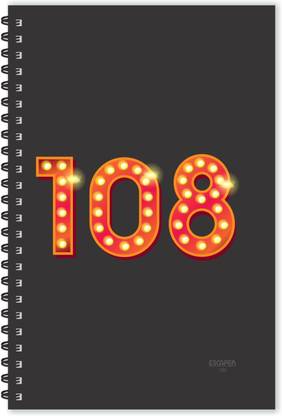 ESCAPER Number 108 - Numeric Diary, Lucky Number Diary, Spiritual Diary, Numerology Diary A5 Diary Ruled 160 Pages