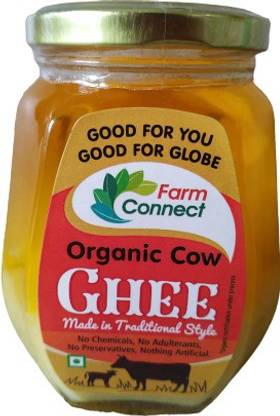 Farm Connect Organic Ghee Ghee Glass Bottle