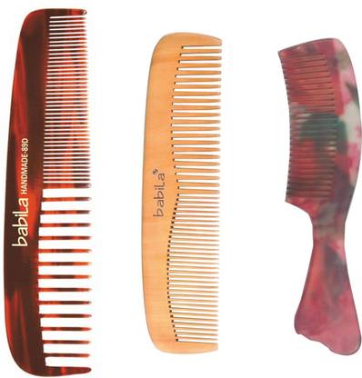 BABILA 1 FRENCH COMB 7 HAND COMB (HC-V030) + 1 HAIR COMB HAND COMB (HMC-89D) + 1 WOODEN COMB (WC-V01)