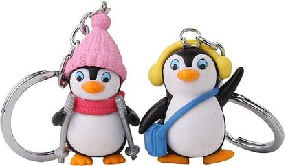Blue Aura Set of 2 Penguin Keychain (Pink & Blue) Key Chain