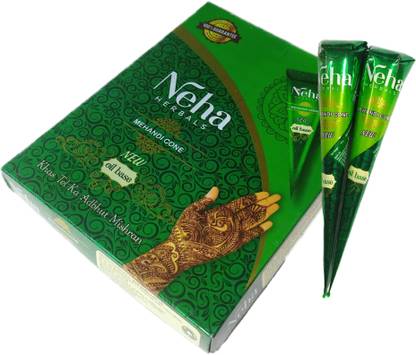 Neha Dulhan Mehendi 1 Box (12 pc ).100% Pure Herbals. Natural Mehendi