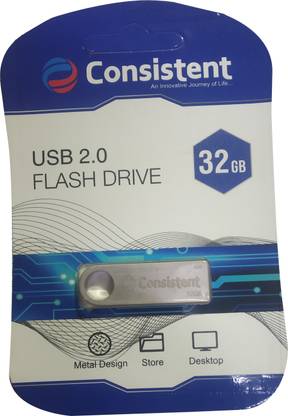 Consistent PenDrive 32GBCTFAS032 32 GB Pen Drive Compatible with Laptop, Audio Player, Desktop Computer USB 2.0 Metal Case