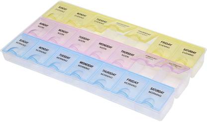 MEDILINE PLUS 21 DAYS 21 Slot 7 Day/One Weekly Portable Tablet Pill Box Pill Box