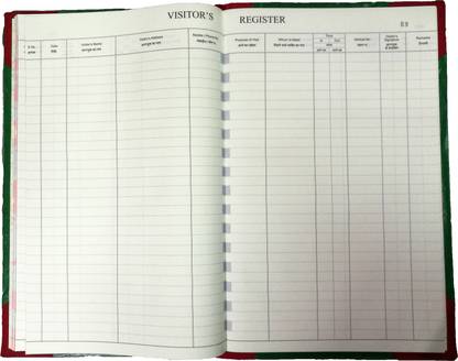 LRS Visitor Register - 70 GSM Ledger Paper Visitor-100 100-Part Visitor Register