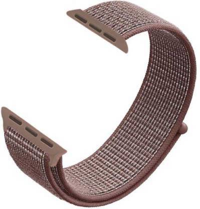 Big Wings Soft Lightweight Breathable Nylon Loop Sport Strap Band for Apple Watch Series 1 / 2 / 3 / 4 / 5 (Brown, 42/44 mm, Nylon) Smart Watch Strap