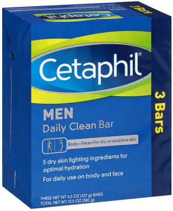 Cetaphil Men Daily Clean Soap 127 g x 3 pic