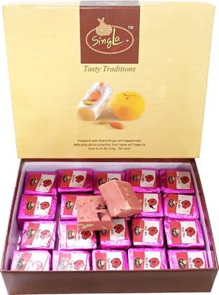 Singla Rose Bite Dry Fruit Burfi Sweet 500g Box