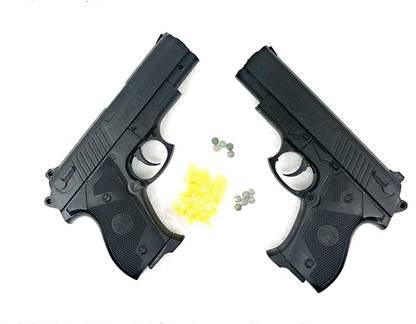 Btech Toy Gun for Kids, Set of 2 COP Pistol Toy Guns with 50 Plastic Pellets Guns & Darts
