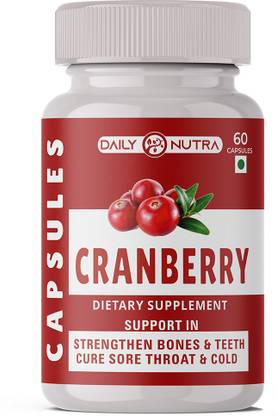 DAILY NUTRA Cranberry Supplement for Urinary Tract Infection 60 capsules
