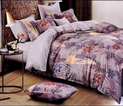 Joyee's 180 TC Cotton Double Floral Flat Bedsheet