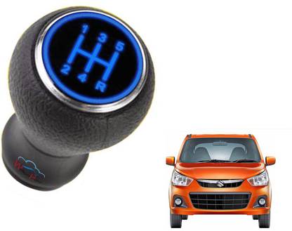 WolkomHome Led Gear Knob Shift with Blue Light Manual Transmission Gear Shifting Knob Black For Maruti Suzuki Alto K10 New Car Gear Lever