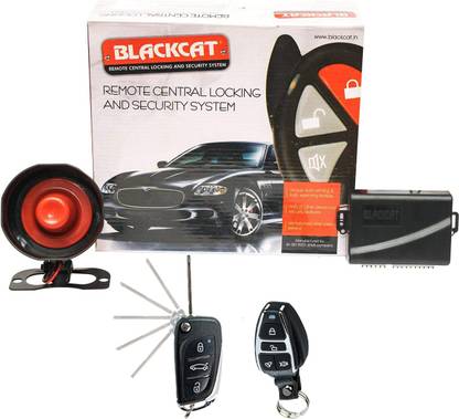 BLACKCAT Car Central Locking System BSA-4D with 1 OEM style flip key remote and 1 remote, 4 Door Lock Motor Central Locking System