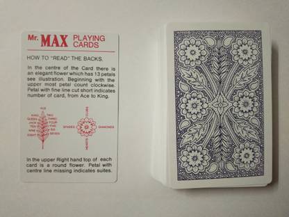 R.s.Magic Tricks Mr.Max SPY Marked Magic Playing Cards Best for Flash (Black) Card Magic