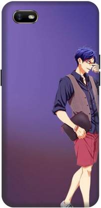 Phone Milaley.com Back Cover for Oppo A1K (Sad boy black background back cover,Cases Cover