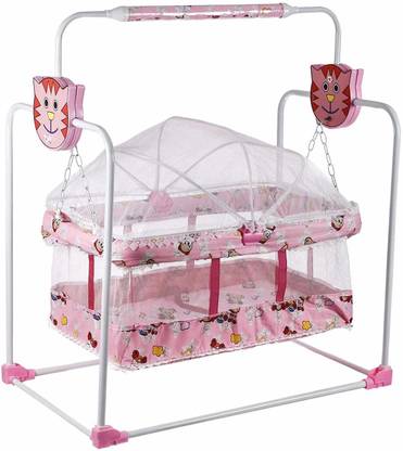 माधव New Born Baby Cradle, Baby Swing, Baby Jhula, Baby Palna with Mosquito Net बैसिनेट