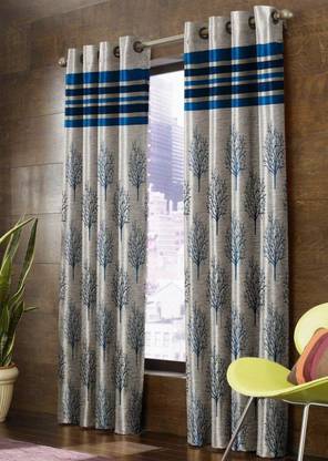 Divine Homez 213.3 cm (7 ft) Polyester Door Curtain (Pack Of 2)