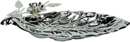 GRT CREATIVES Silver Plated Decorative Platter