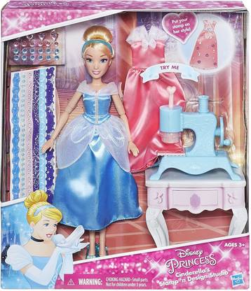 DISNEY CINDERELLA PRINCESS DOLL & STAMP N DESIGN STUDIO , CREATIVE, EDUCATIONAL TOY FOR KIDS