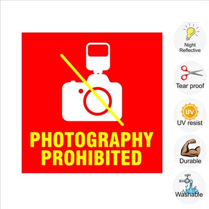 pilot18 PHOTOGRAPHY PROHIBITED Emergency Sign