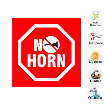 pilot18 NO HORN Emergency Sign