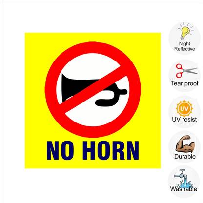 pilot18 NO HORN Emergency Sign
