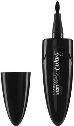 MAYBELLINE NEW YORK Master Precise Curvy Liquid Eyeliner, Black, 0.01 oz. 0.5 g