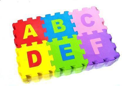 Easy Way Alphabet Eva Foam Puzzle Mat ABC Numbers 0 to 9 Flooring Mat for Kids (Multicolor)