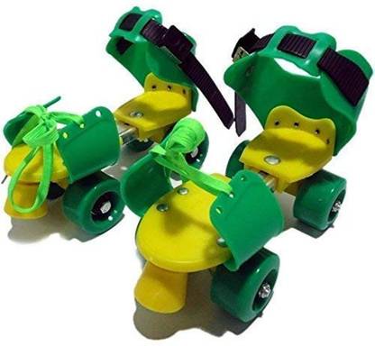 SAISHISHYA ENTERPRISE dry skate Roller Skates for Kids Age Group 4 to 8 Years Adjustable quard Skating Shoe with Front Break for School Sport Quad Roller Skates - Size 4 to 8 UK