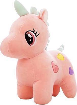 Dani Daniels CUTE UNICORN PLUSH STUFFED SOFT TOY - Pink- 28cm (Pink) - 28 cm (Multicolor)  - 28 cm