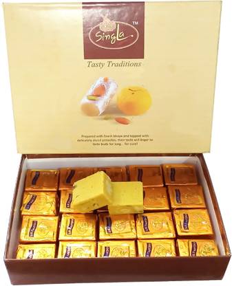Singla Pineapple Dry Fruit Bite Burfi Sweets Box